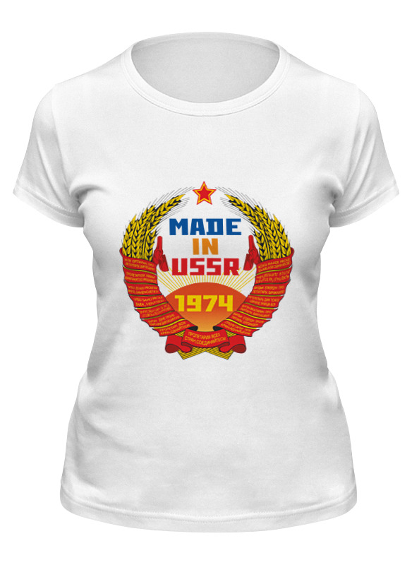 

Футболка женская Printio Cccр 1974 белая 2XL, Белый, Cccр 1974