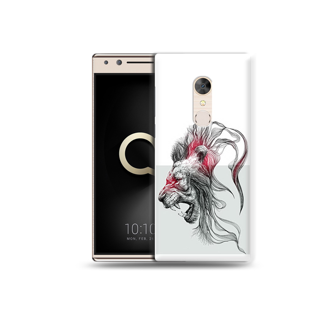 

Чехол MyPads Tocco для Alcatel 5 разъяренный лев (PT110913.675.576), Прозрачный, Tocco