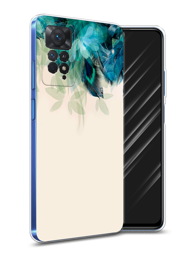 

Чехол Awog на Xiaomi Redmi Note 11 Pro/11 Pro 5G/11E Pro "Перья голубого цвета", Разноцветный, 314850-2