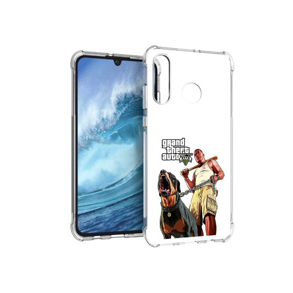 

Чехол MyPads Tocco для Huawei P30 Lite GTA грозная собака, Прозрачный, Tocco