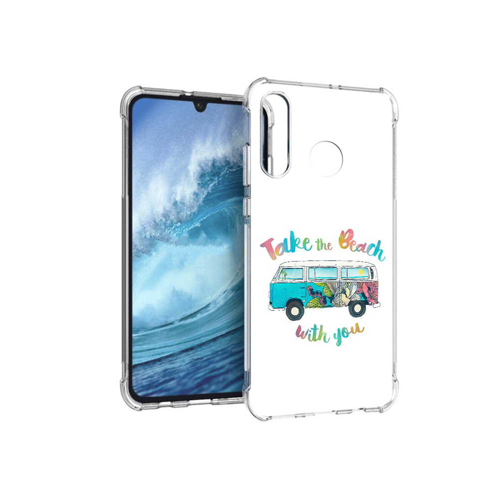 

Чехол MyPads Tocco для Huawei P30 Lite Хиппи автобус, Прозрачный, Tocco