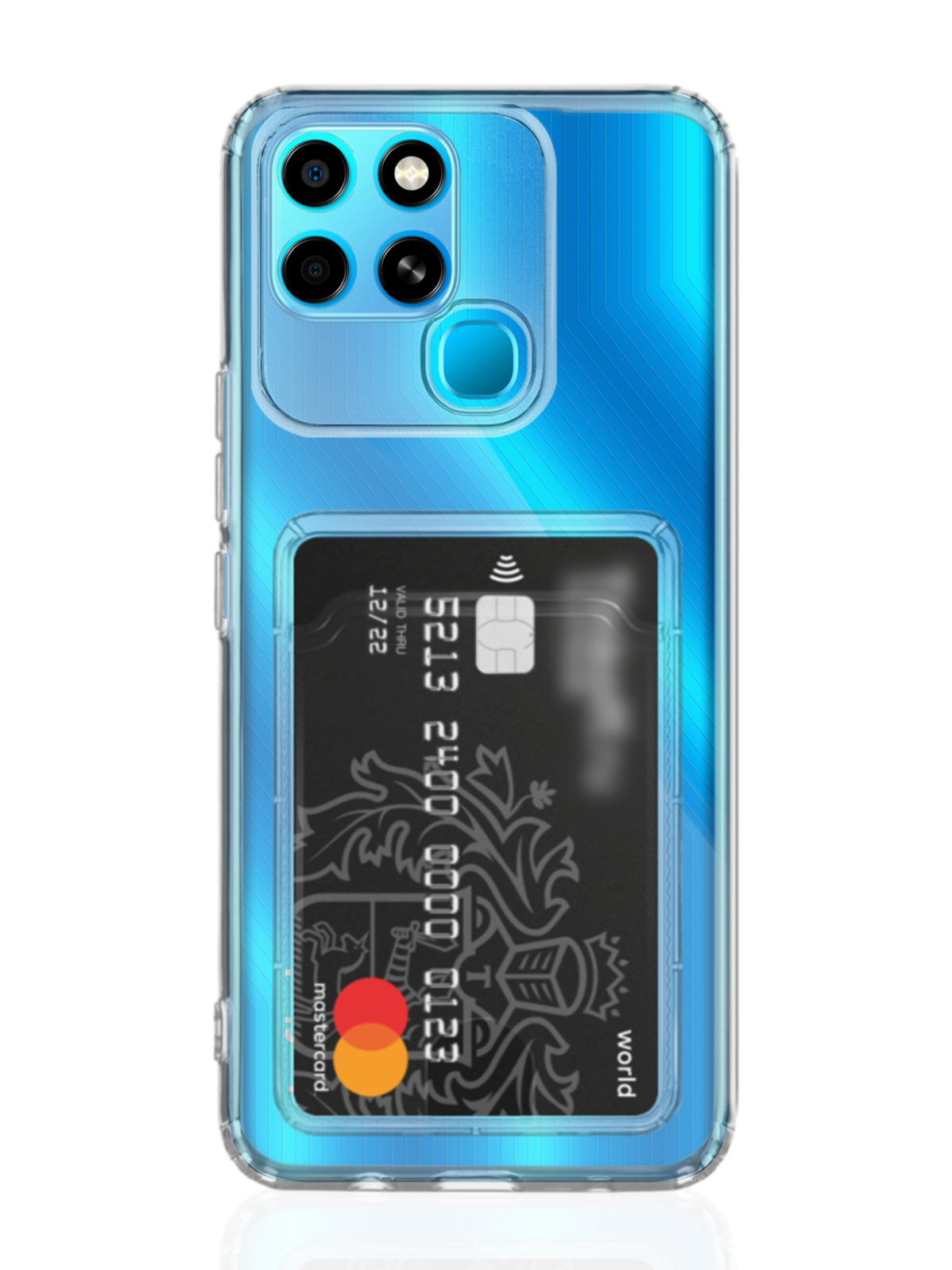 

Чехол MustHaveCase с карманом для карт для Infinix Smart 6, Прозрачный