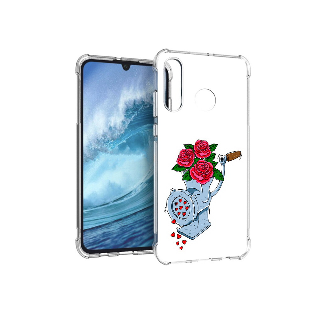 

Чехол MyPads Tocco для Huawei P30 Lite Цветочные сердца, Прозрачный, Tocco