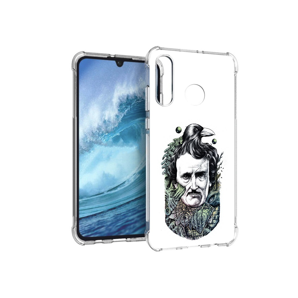 

Чехол MyPads Tocco для Huawei P30 Lite Эдгар Аллан с вороном, Прозрачный, Tocco