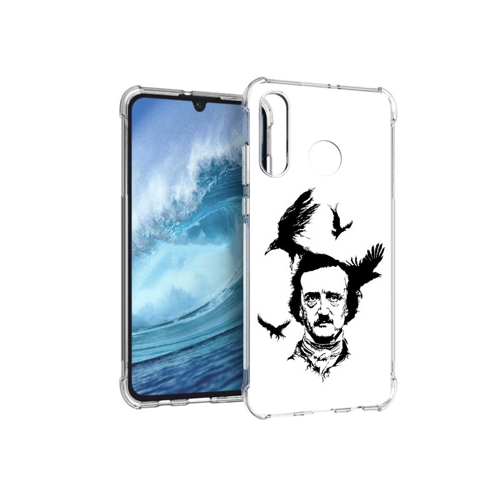 

Чехол MyPads Tocco для Huawei P30 Lite Эдгар Аллан черно белый, Прозрачный, Tocco