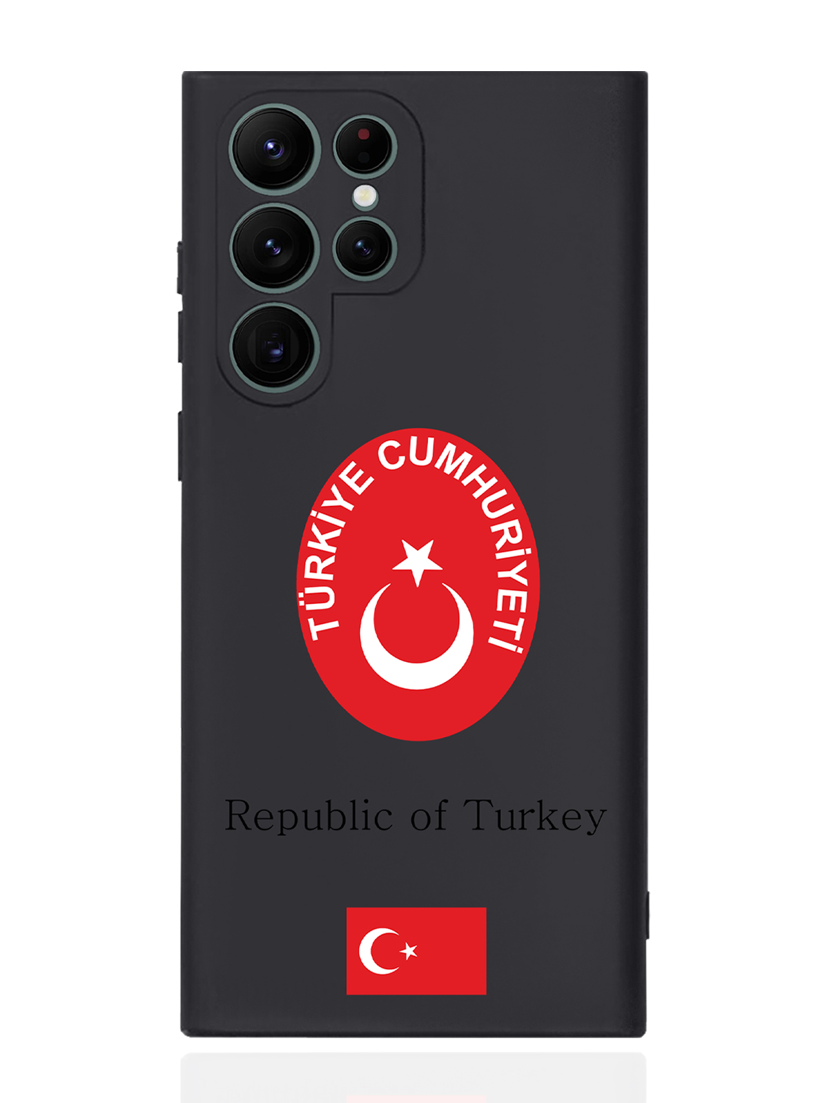 

Чехол SignumCase для Samsung Galaxy S22 Ultra Герб Турции черный, Красный;белый;черный