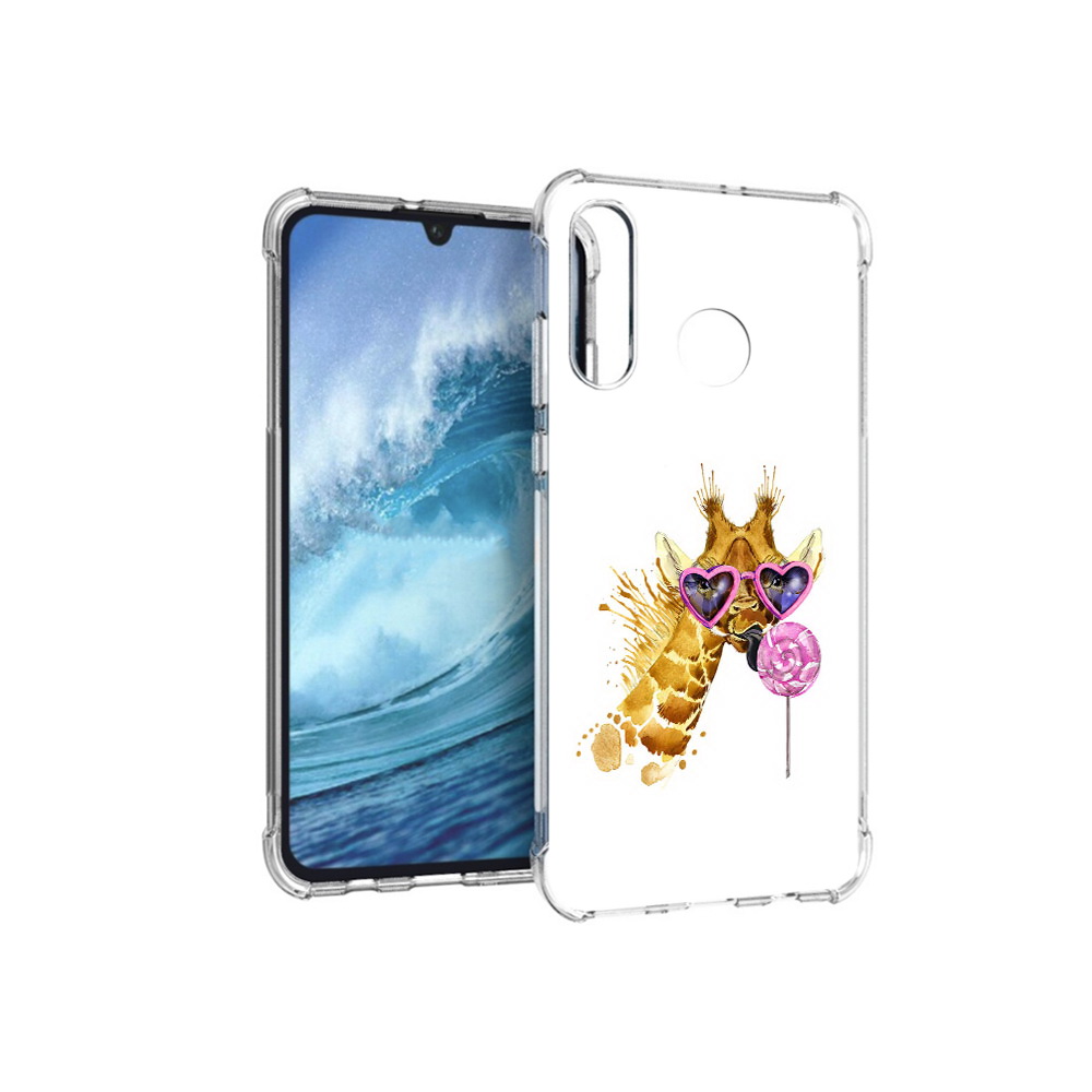 

Чехол MyPads Tocco для Huawei P30 Lite акварельный жираф, Прозрачный, Tocco