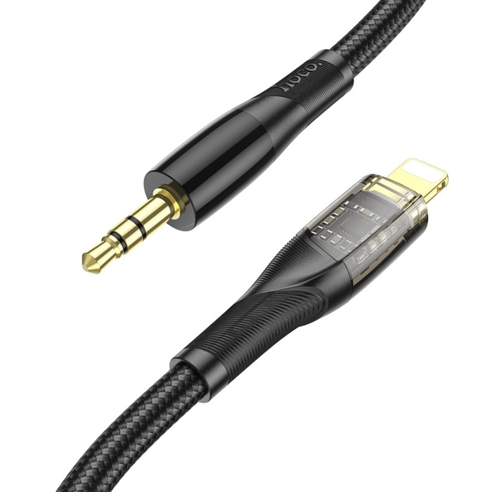 

Кабель Lightning-mini-Jack 3.5mm Hoco UPA25 1м черный, UPA25