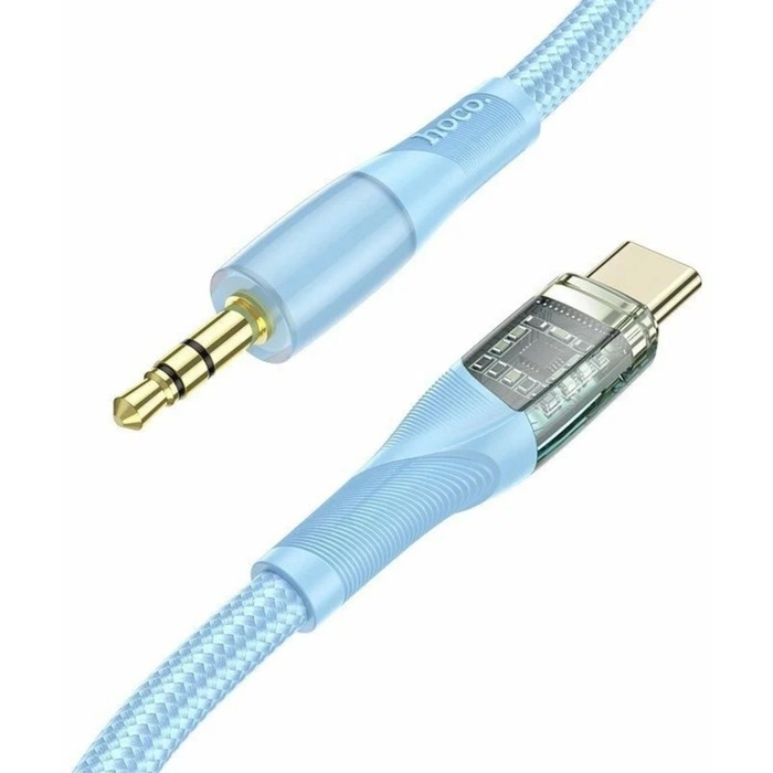

Кабель USB Type-C-mini-Jack 3.5mm Hoco UPA25 1м синий, UPA25