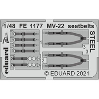 

FE1177 Eduard 1/48 Фототравление для MV-22, ремни безопасности СТАЛЬНЫЕ
