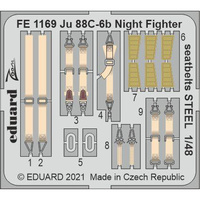 

FE1169 Eduard 1/48 Фототравление для Ju 88C-6b Night Fighter, ремни безопасности СТАЛЬНЫЕ