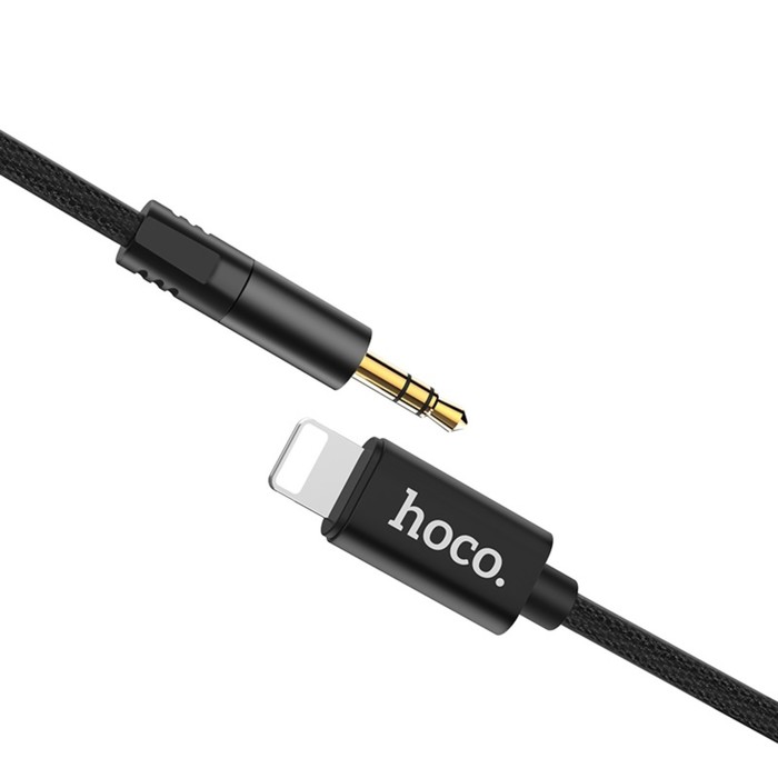 

Кабель Lightning-mini-Jack 3.5mm Hoco UPA13 1м черный, UPA13