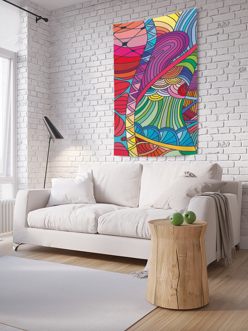 

Вертикальное фотопанно на стену JoyArty Мир вязания 150x200 см, Мир вязания