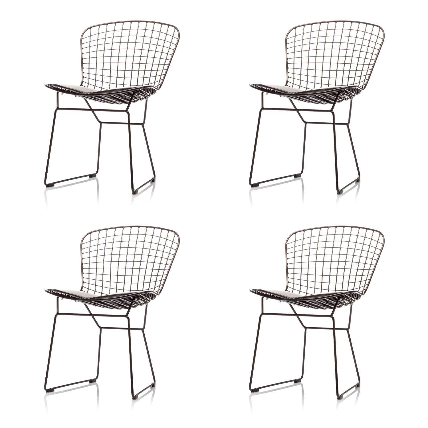 Комплект стульев 4 шт. StoreForHome Bertoia, черный