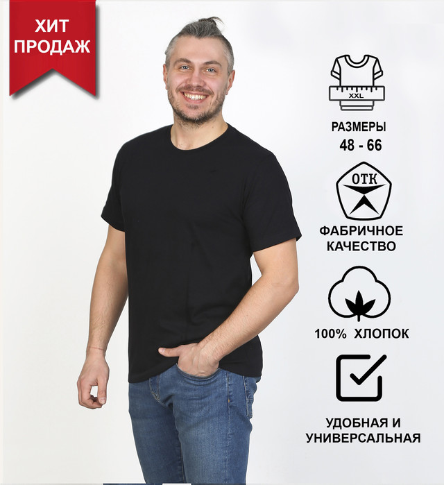 

Футболка мужская Soft home 67245 черная 58 RU, Черный, 67245