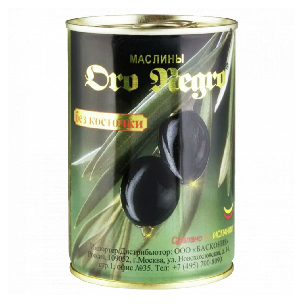 

Маслины Oro Negro черные без косточки 480 г