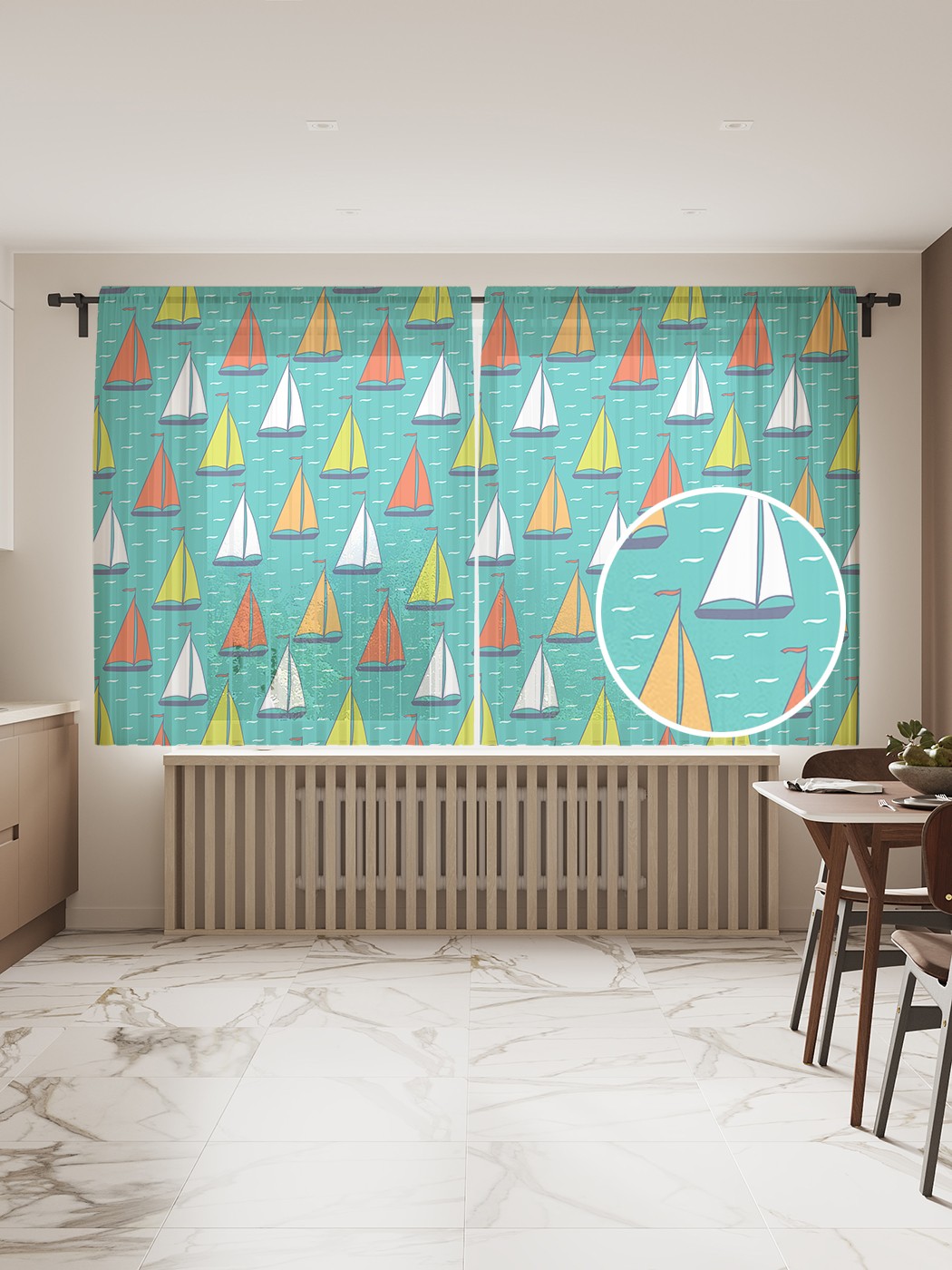 

Фототюль JoyArty "Двухмачтовые парусники" 145x180см, 2 полотна, лента, 50 крючков, Двухмачтовые парусники