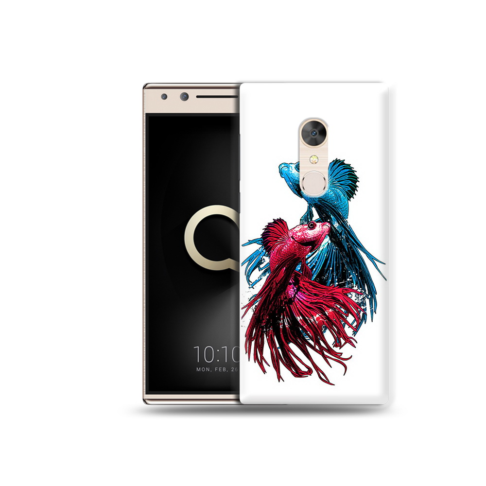 

Чехол MyPads Tocco для Alcatel 5 рыбы петушки (PT110913.675.592), Прозрачный, Tocco