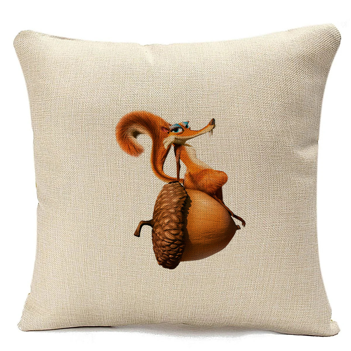 

Подушка бежевая CoolPodarok Мультфильм Белка