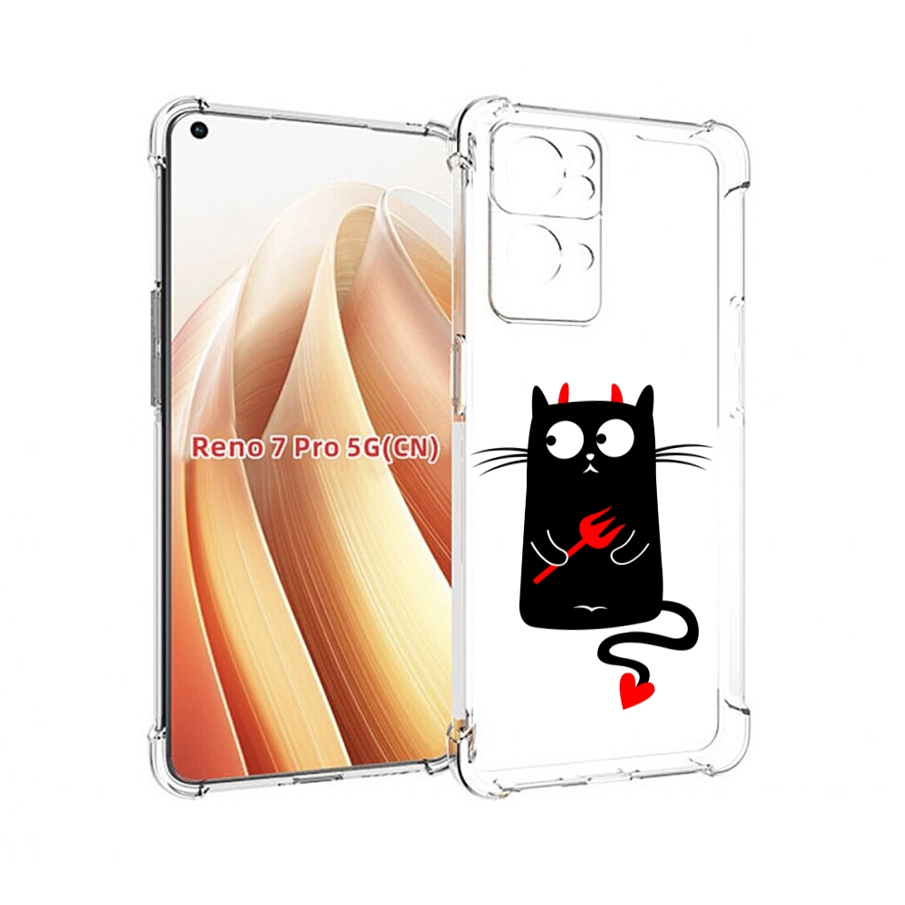 

Чехол MyPads Кот демон для OPPO Reno7 Pro 5G, Прозрачный, Tocco