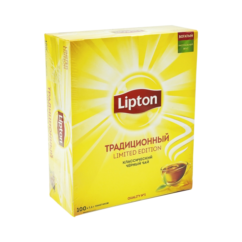 

Чай черный Lipton Традиционный в пакетиках 1,6 г х 100 шт