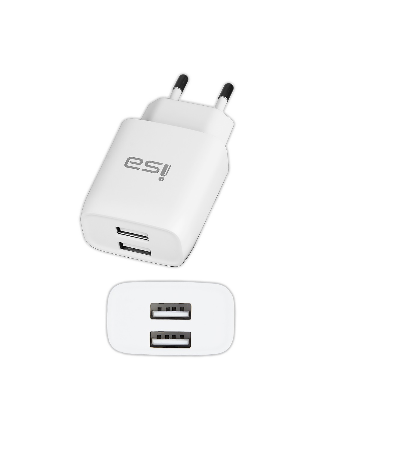 Переходник СЗУ на 2 USB HS25 2.4А ISA белый (IS114739)