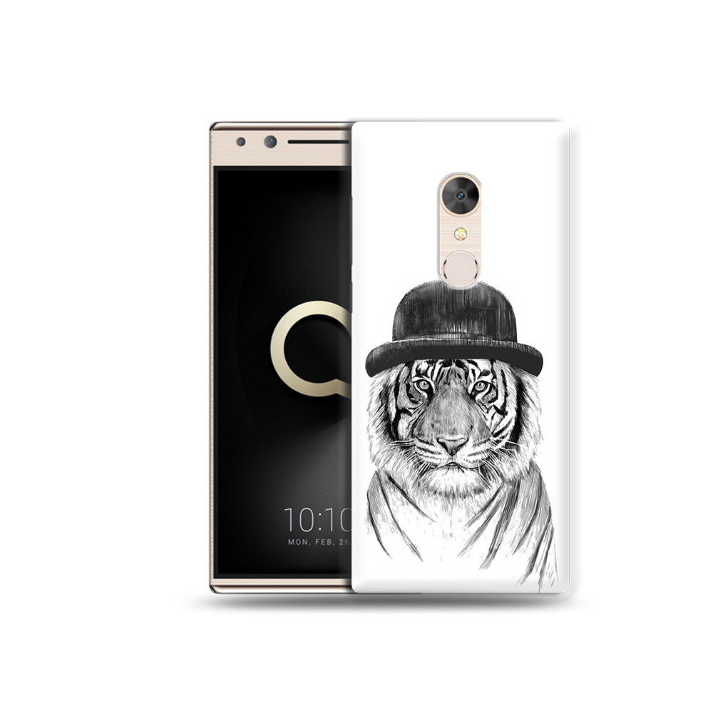 

Чехол MyPads Tocco для Alcatel 5 тигр британец (PT110913.675.641), Прозрачный, Tocco