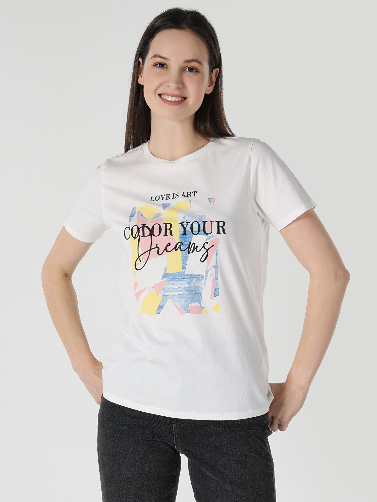 

Футболка женская Colin's CL1062552_Q1.V1 белая XS, Белый, CL1062552_Q1.V1