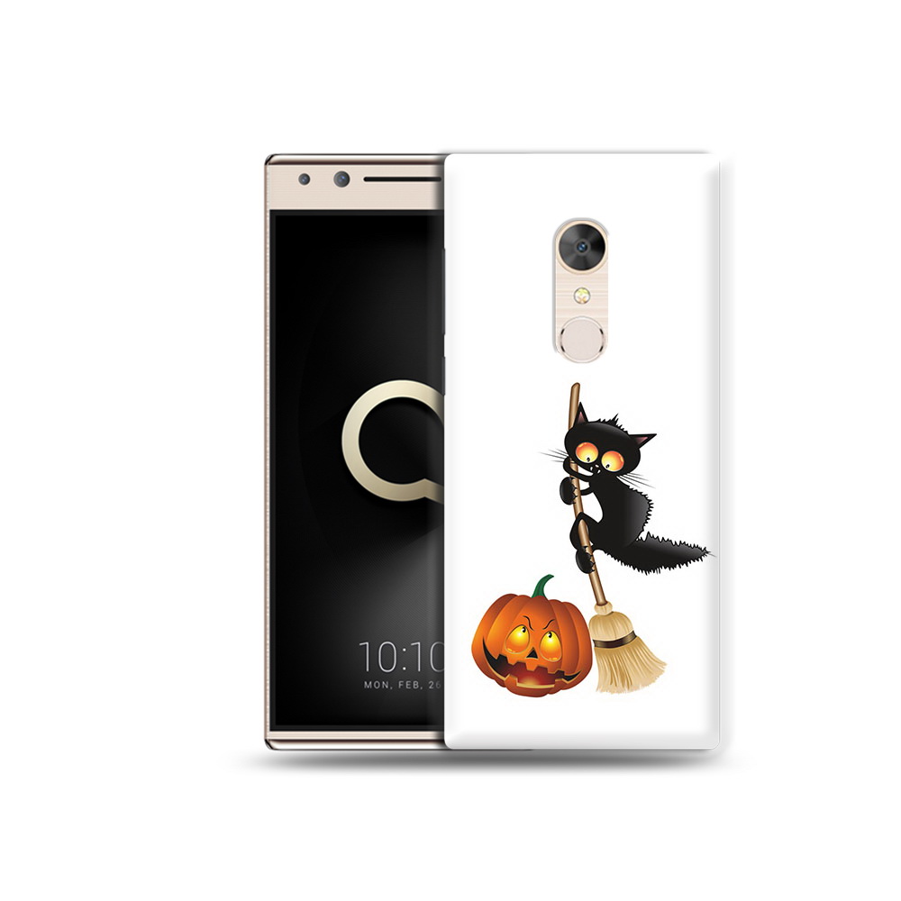 

Чехол MyPads Tocco для Alcatel 5 хэлуинский котик (PT110913.675.667), Прозрачный, Tocco