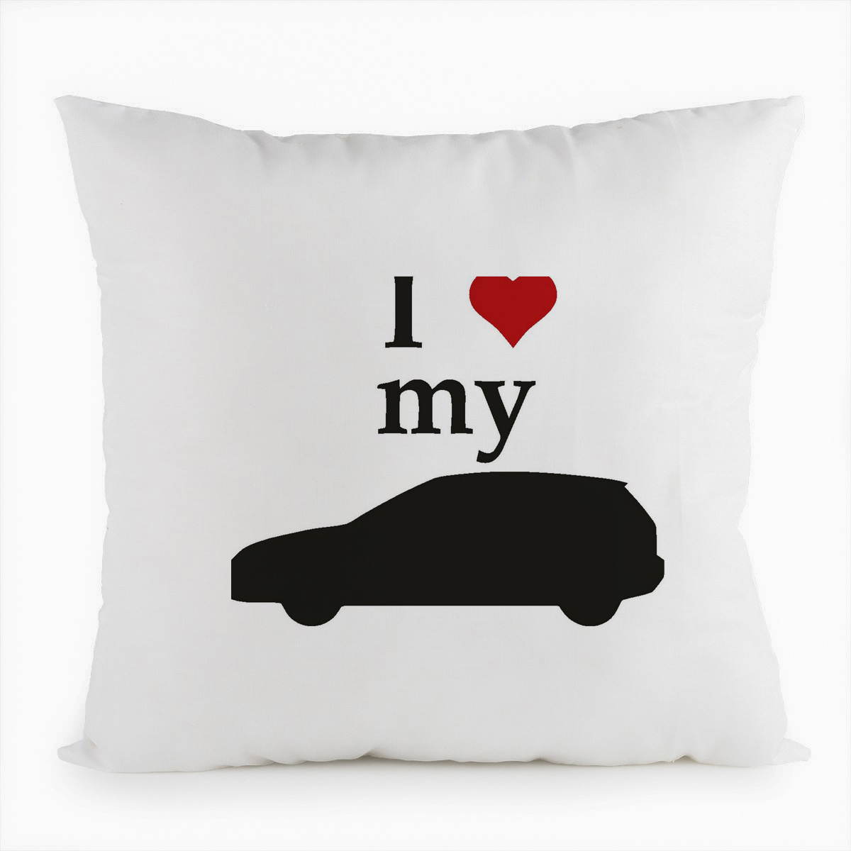 фото Подушка белая coolpodarok авто. i love my car