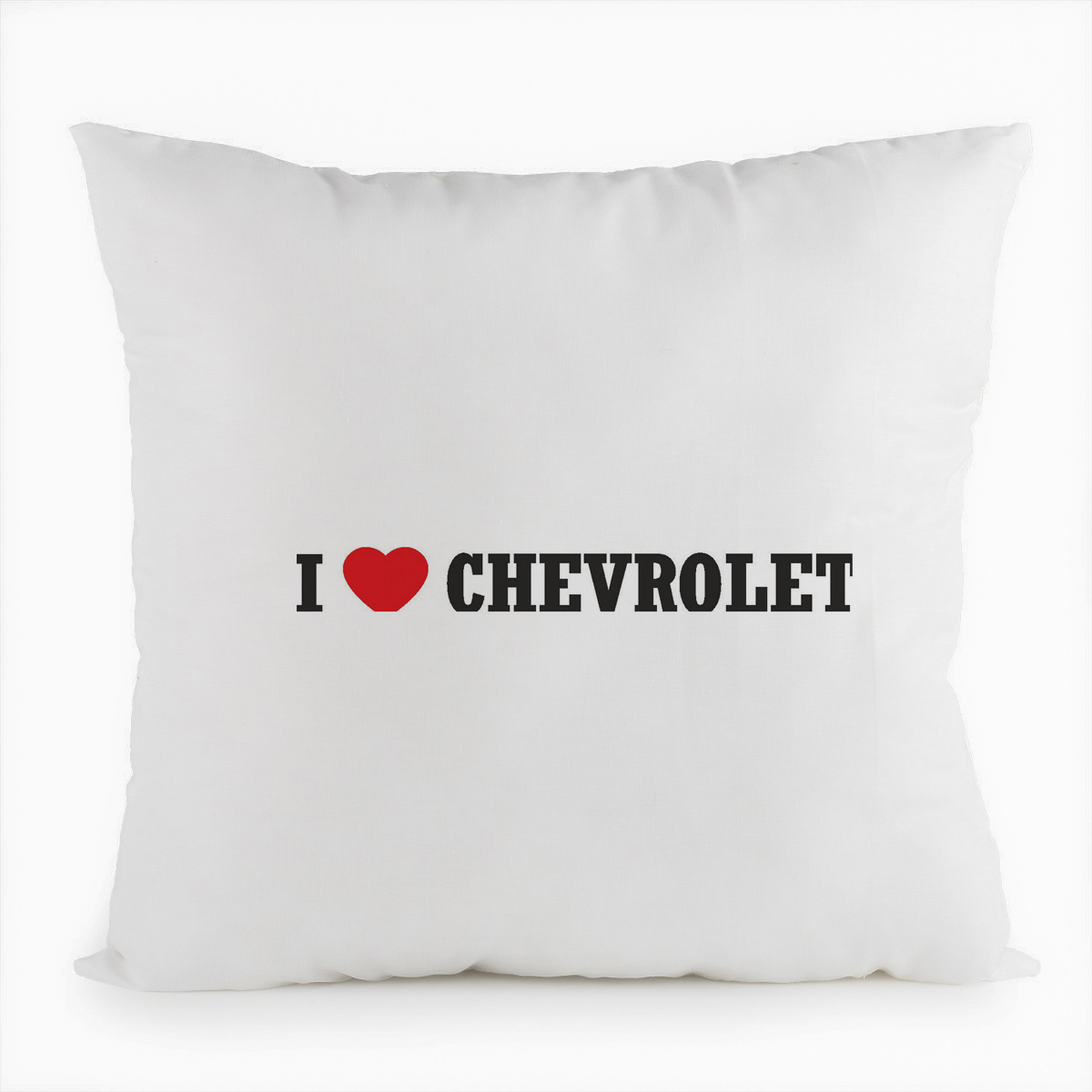 

Подушка белая CoolPodarok Авто. I love Chevrolet
