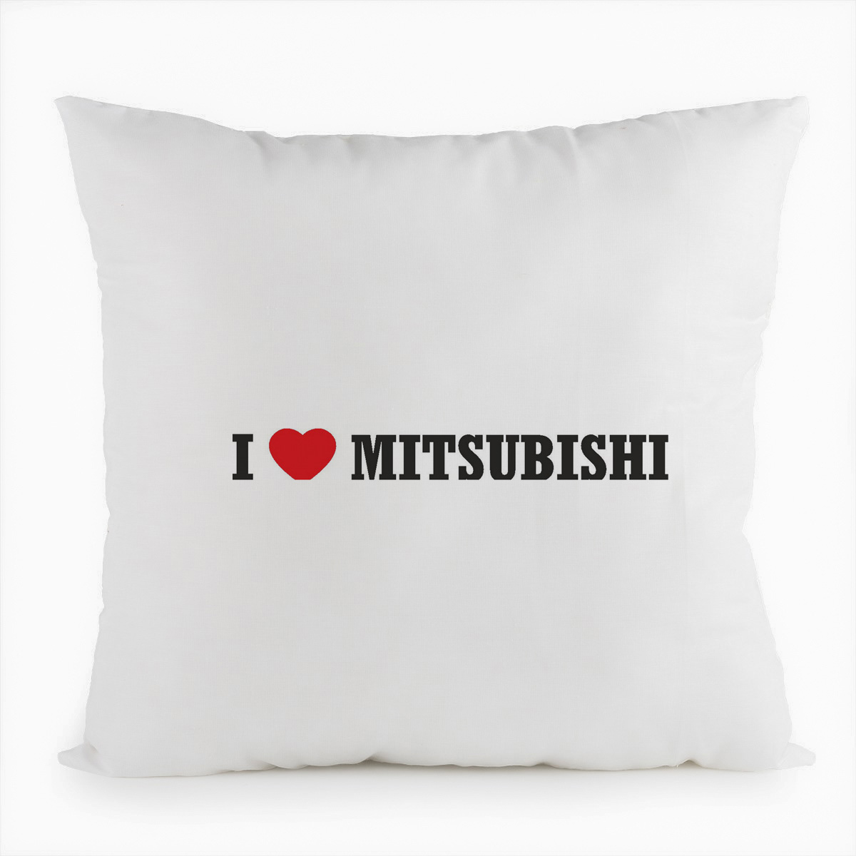 

Подушка белая CoolPodarok Авто. I love Mitsubishi