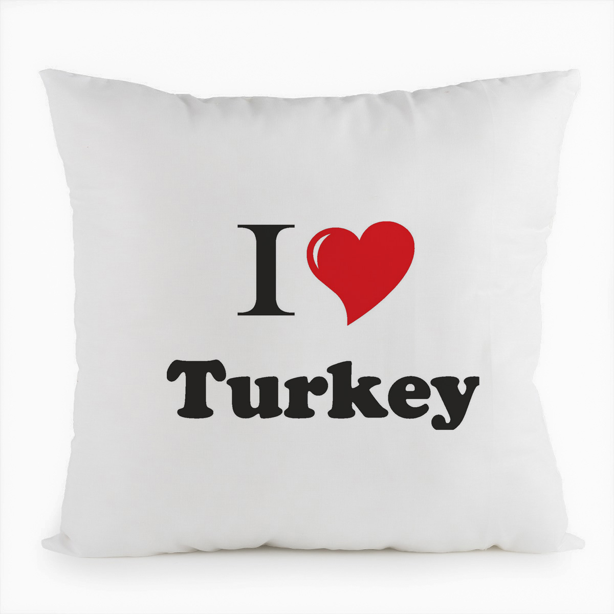 фото Подушка белая coolpodarok путешествия. i love turkey