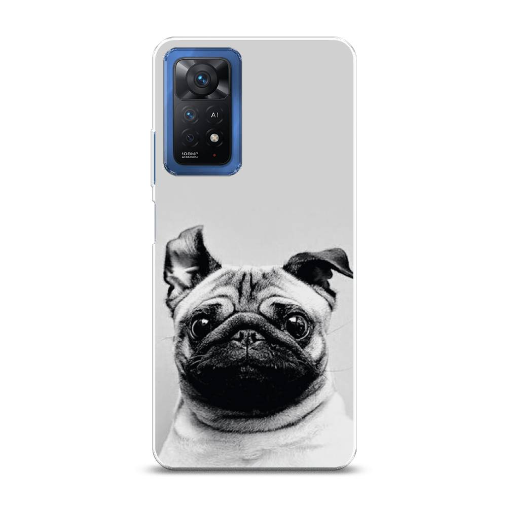 фото Силиконовый чехол "ушастый мопс" на xiaomi redmi note 11 pro awog