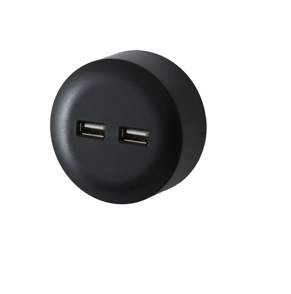 

Розетка для трека Skybeam 2 х USB 21A черная, Черный, 2 х USB 21A