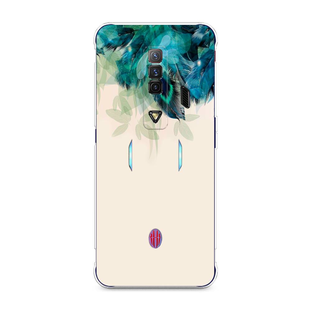 

Чехол Awog на ZTE Nubia Red Magic 7 / ЗТЕ Нубиа Ред Мэджик 7 "Перья голубого цвета", Разноцветный, 135950-2