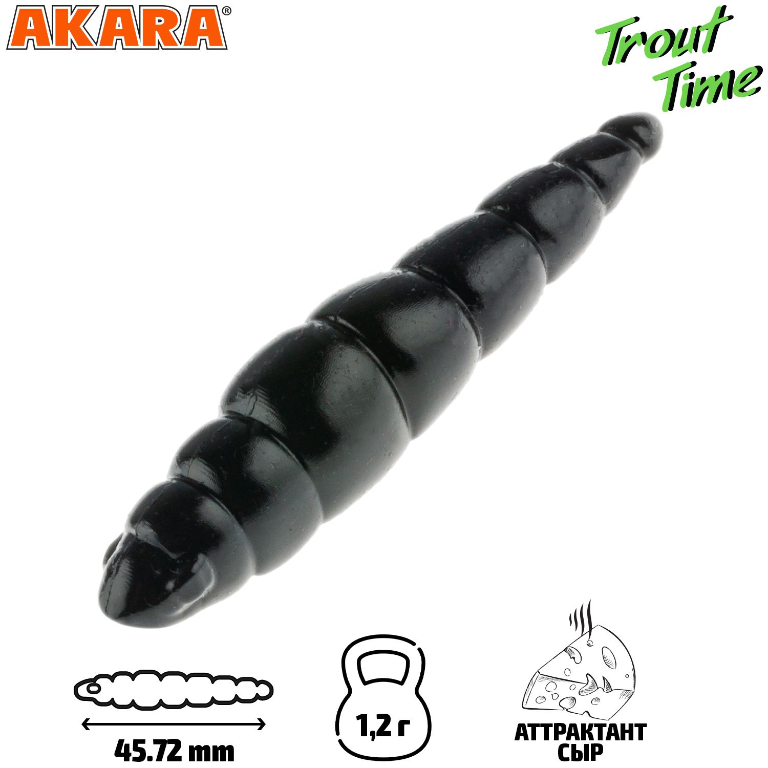 

Силиконовая приманка Akara Trout Time DOLLY 1.8 Cheese 422 (20 шт.), DOLLY 1.8 Сыр