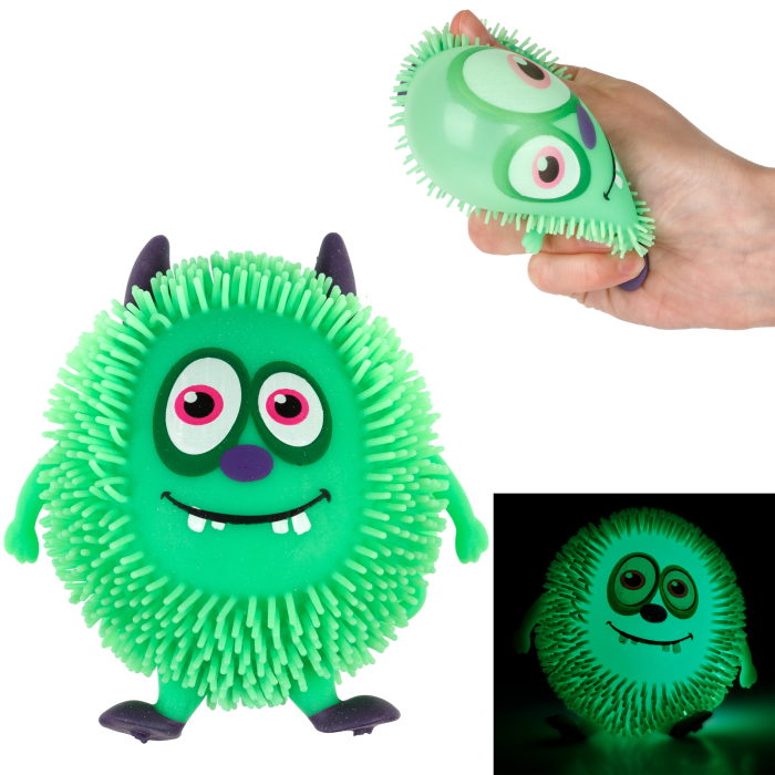 Игрушки-антистресс 1toy Йо-Ёжики, зелёный Монстр 10 см, со светом игрушка антистресс 1toy ё ёжик зеленый 8х10 cм т23431 2