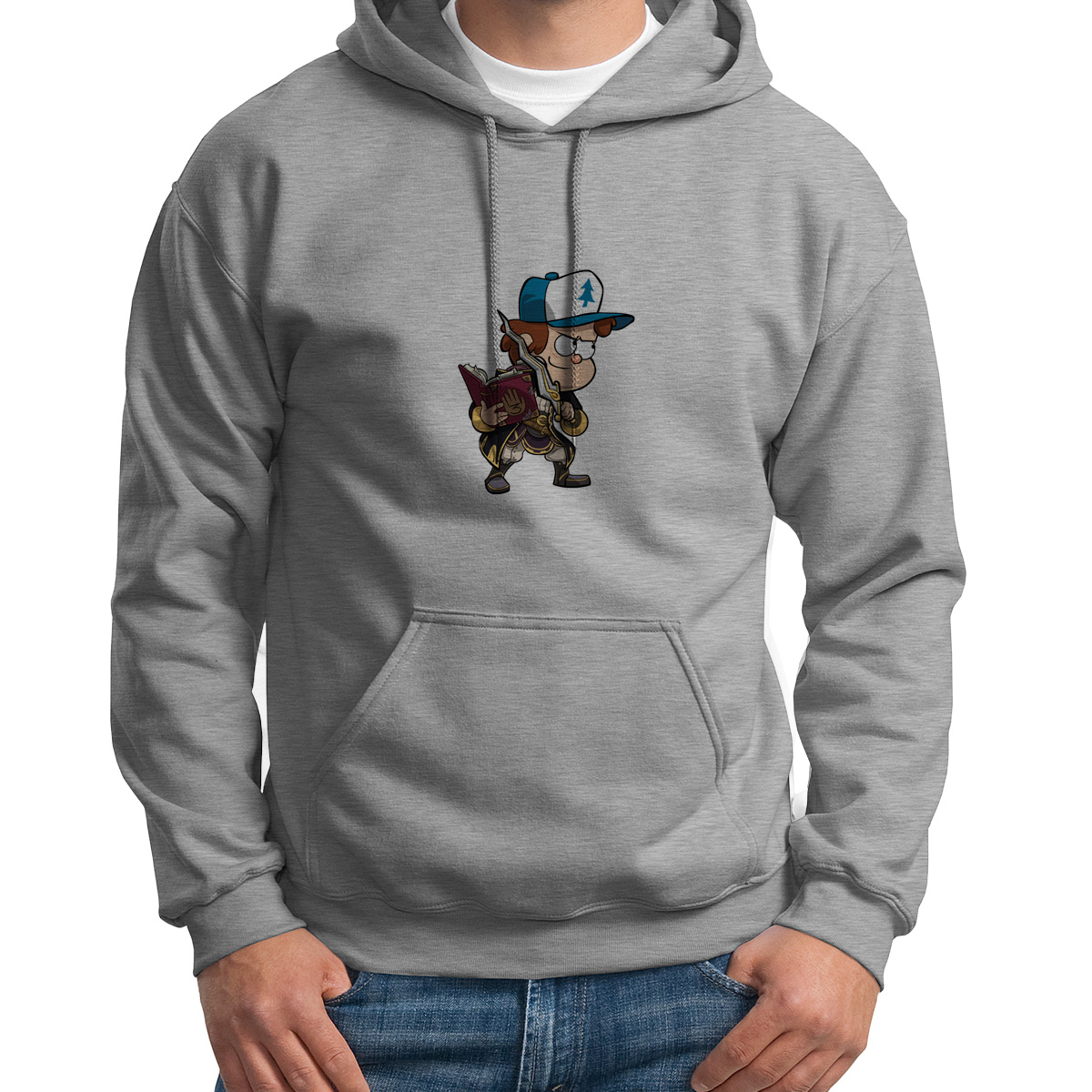 

Худи унисекс CoolPodarok Мультфильмы Гравити Фолз Gravity falls 4 серое 54 RU, Серый, 4S041293