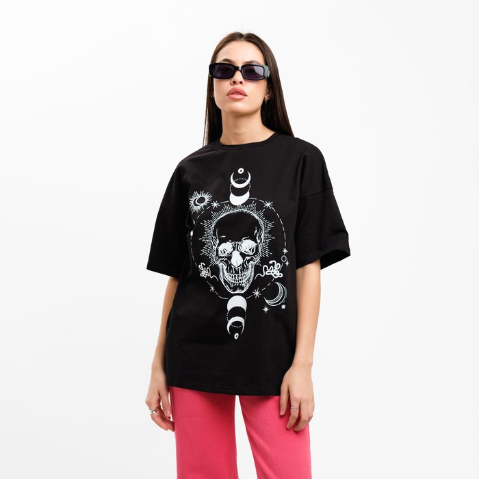 

Футболка женская MIST Skull черная 48-50 RU, Черный, Skull