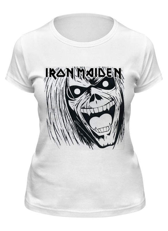 

Футболка женская Printio Iron maiden band белая L, Белый, Iron maiden band