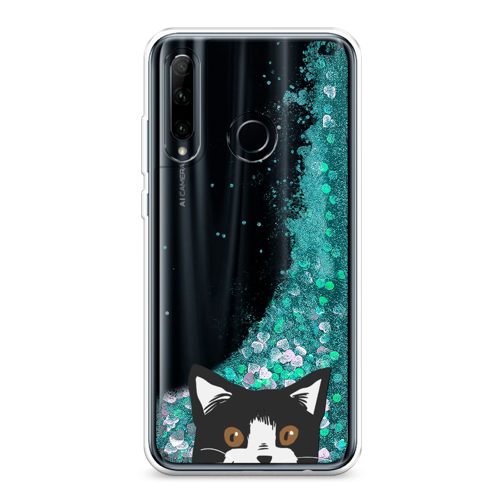 

Чехол Awog на Huawei P Smart Plus 2019/Honor 20 lite 2019/10i/20e "Подглядывающий кот", Разноцветный, 6104195-1