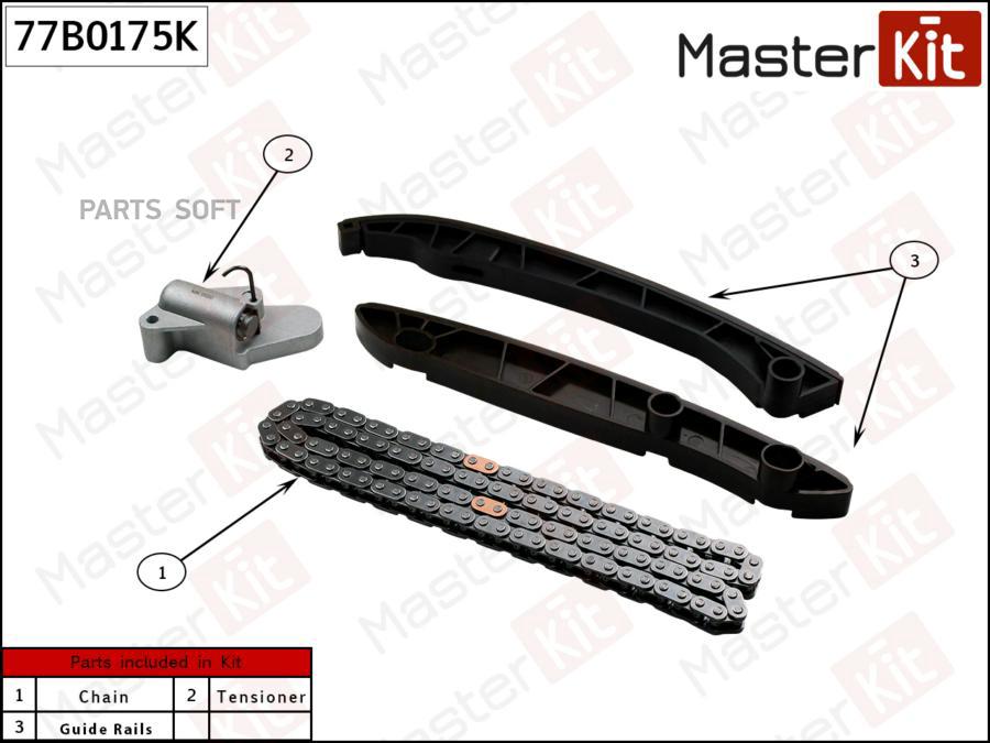 

Комплект Цепи Грм Masterkit 77b0175k #1 MasterKit арт. 77B0175K