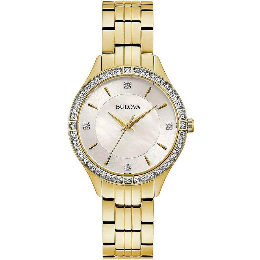 фото Наручные часы женские bulova 98l274 золотистые