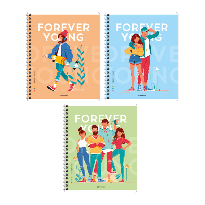 

Тетрадь 48л., А5, клетка на гребне ArtSpace "Стиль. Forever young", эконом, (8шт.)