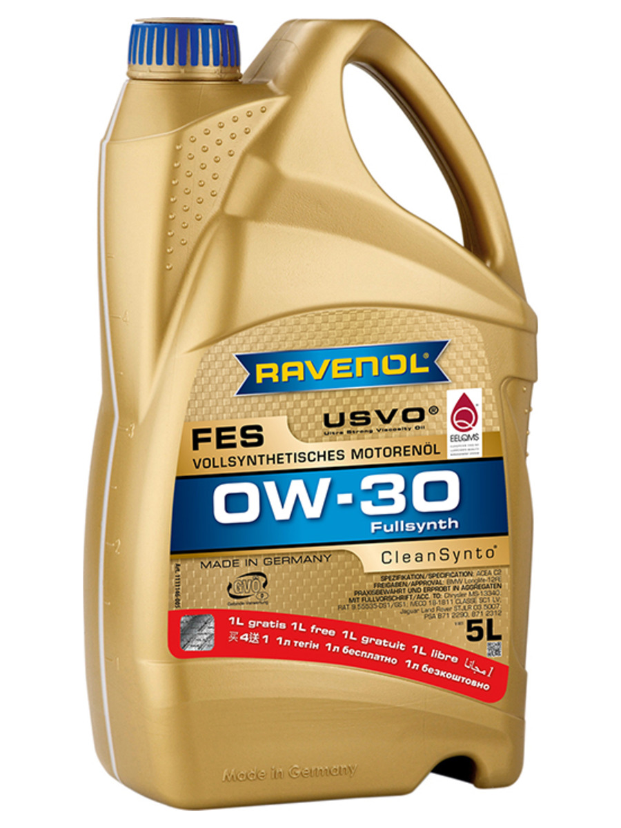 

Моторное масло Ravenol FES SAE 0W30 4+1=5л