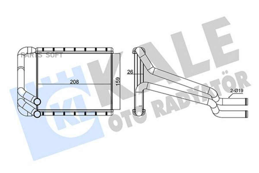 347350 Радиатор Печки Kia Ceed 12> KALE 347350 100049363133