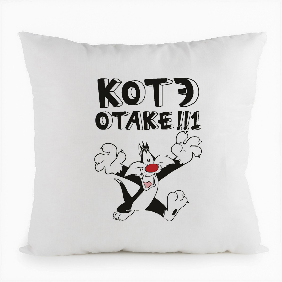 фото Подушка белая coolpodarok котэ отаке