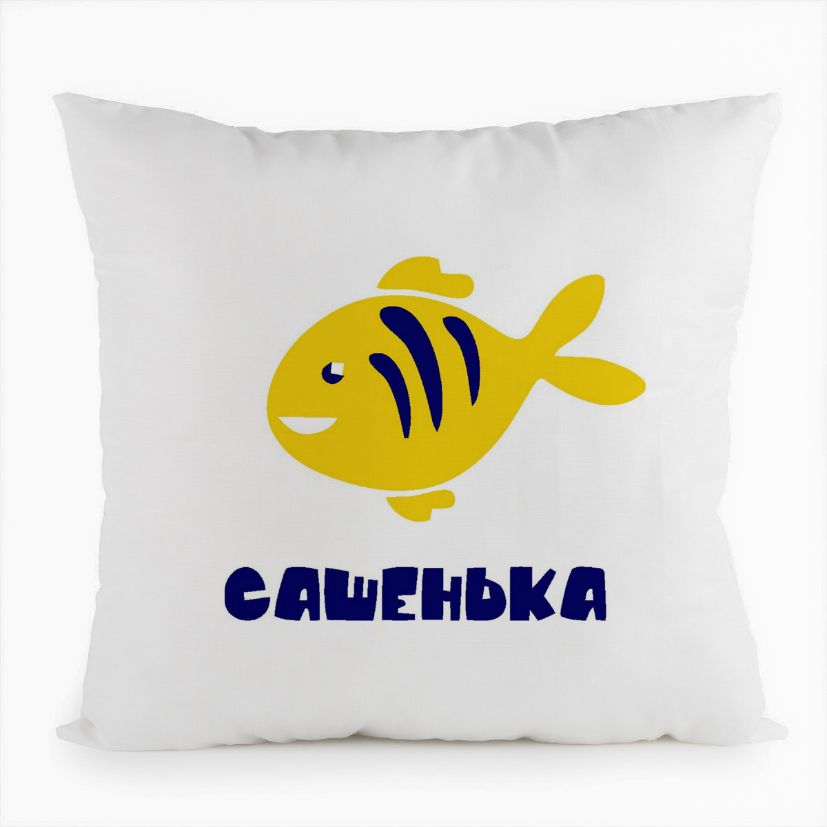 

Подушка белая CoolPodarok Сашенька, Белый