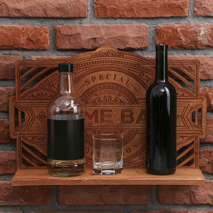 фото Полка под алкоголь home bar, 45 × 32.5 × 10 см nobrand